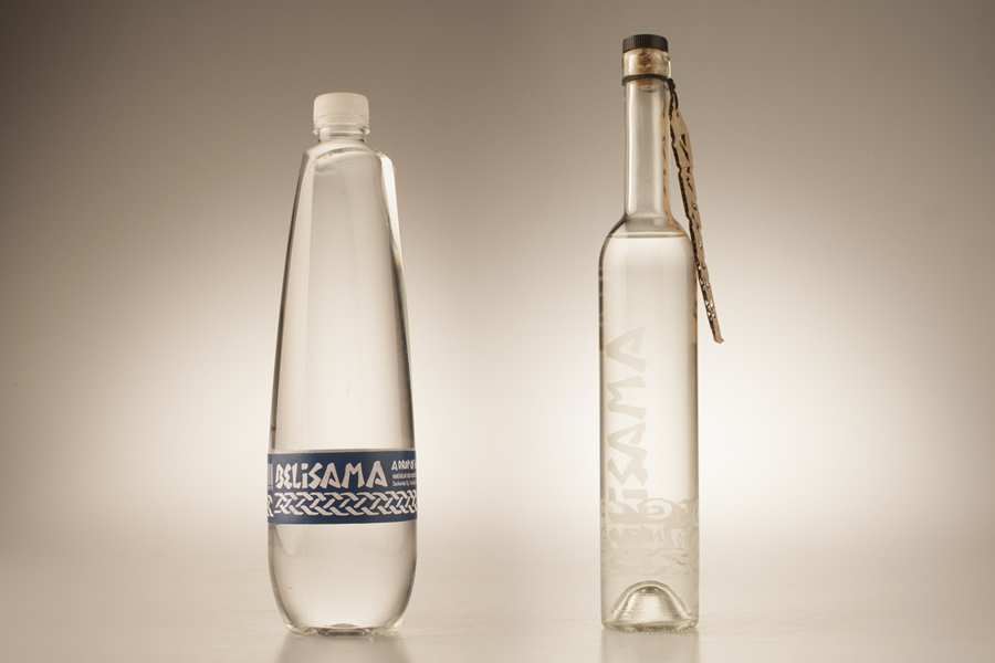 Etiketa balené vody Belisama