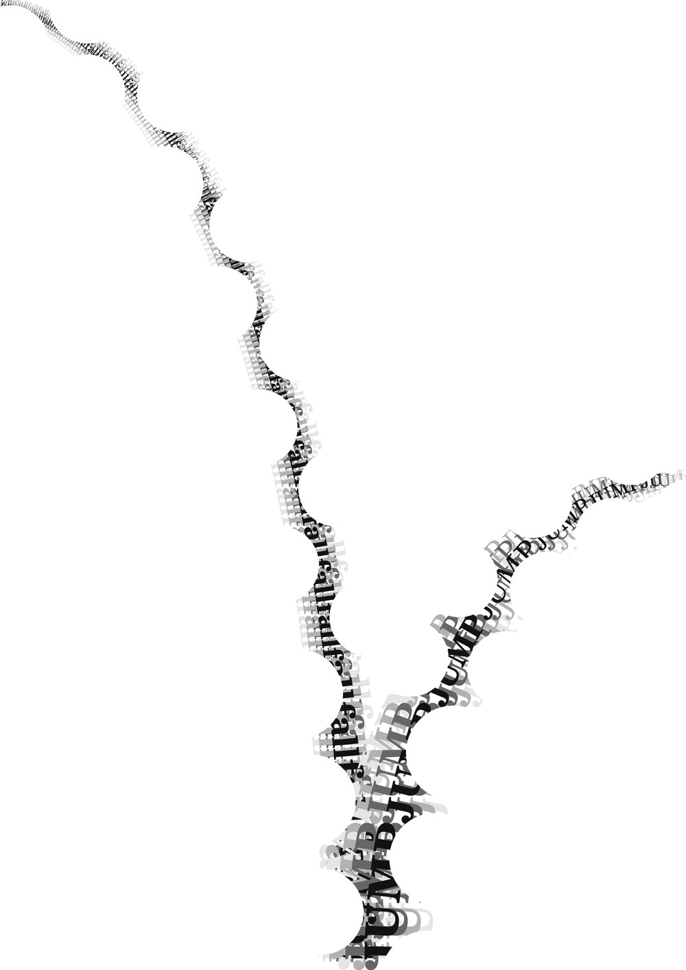 Typografický plakát na téma jump