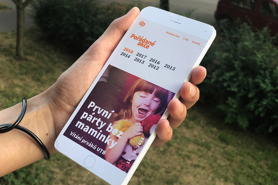 Webová prezentace Studentské unie UTB