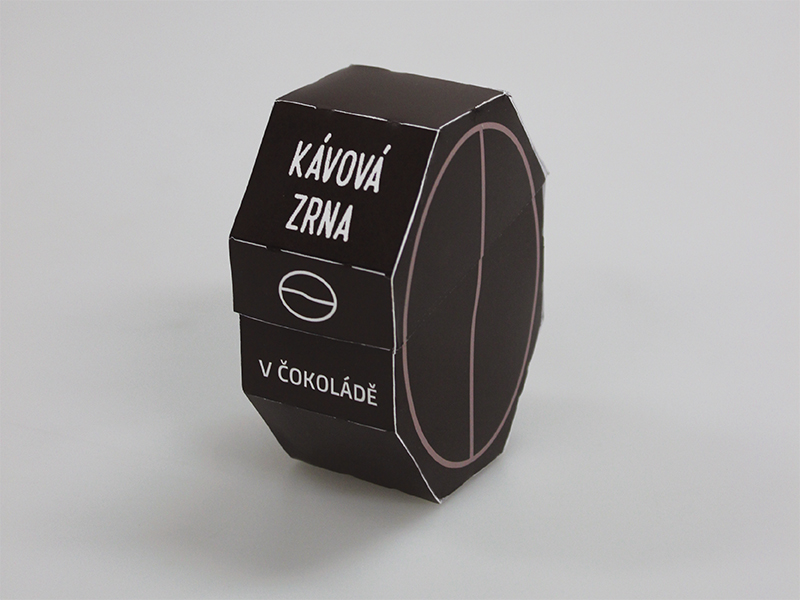 Obal na kávová zrna v čokoládě