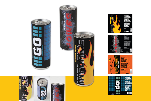 Obal na energetický nápoj