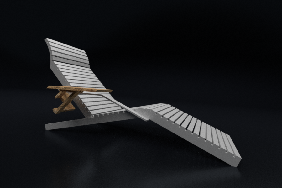 Skládací stolek pro lehátko Egoé