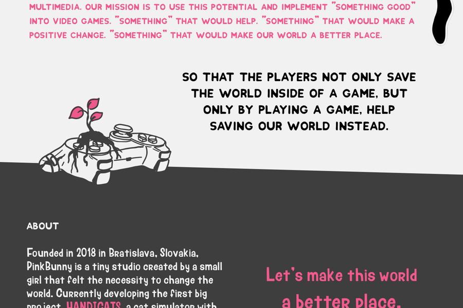 LOGO a WEB pre autorské štúdio PINKBUNNY