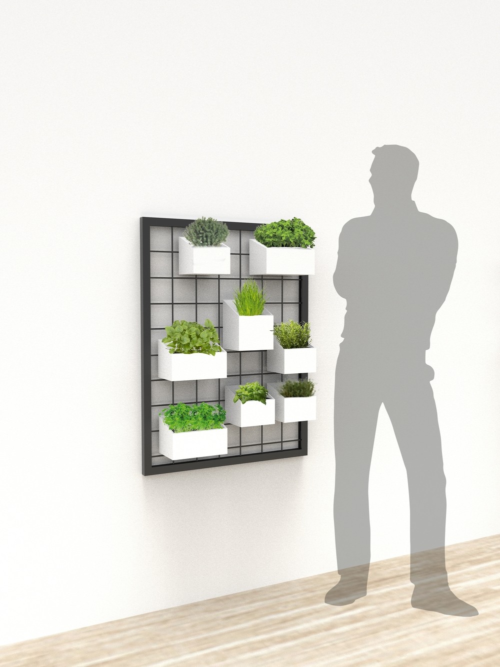 Závěsná stěna a vertikální květináče