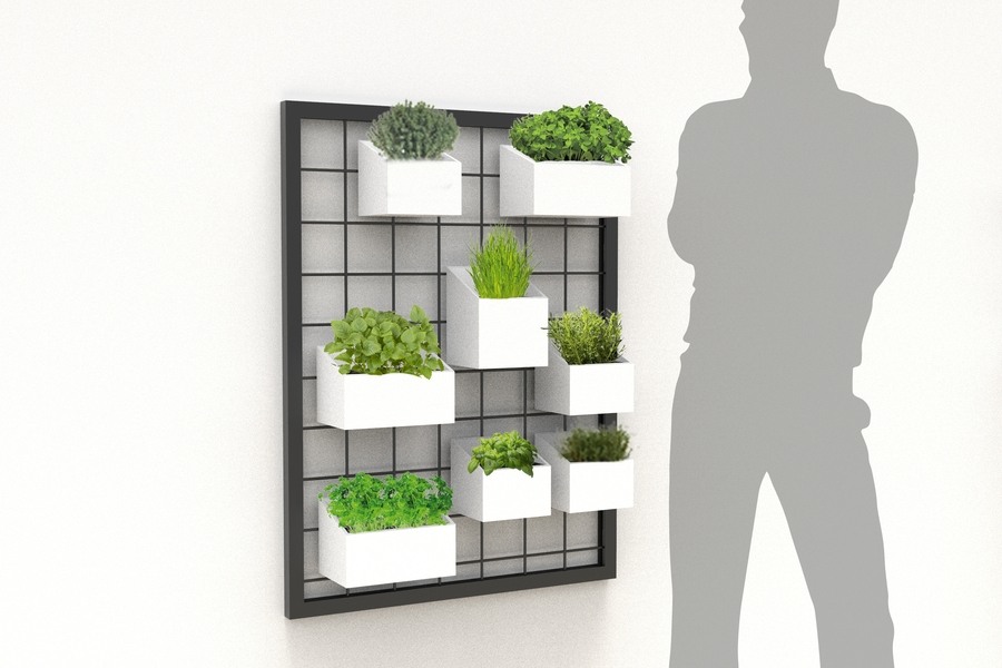 Závěsná stěna a vertikální květináče