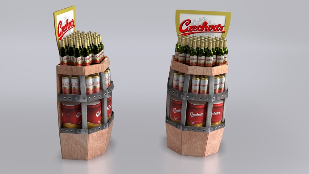 Podlahový stojan na piva