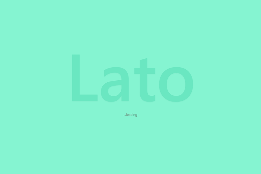 Font microsite: Lato