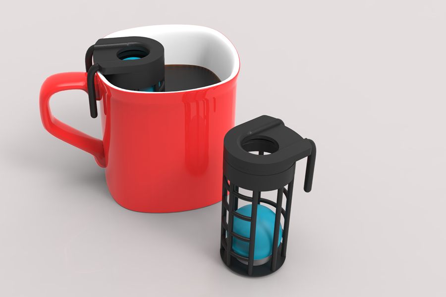 Mechanický indikátor hladiny pro nevidomé