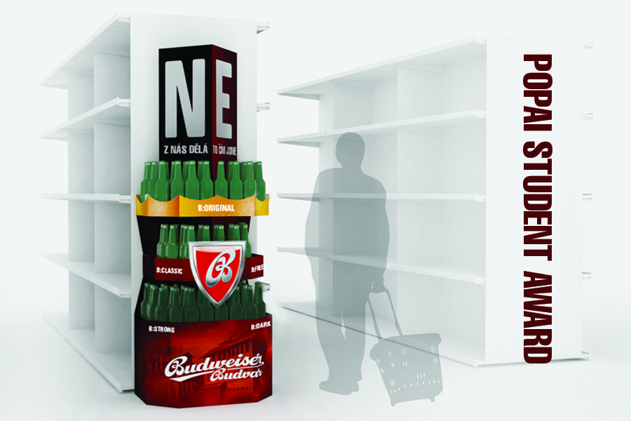 P. O. P. Budějovický Budvar podlahový 