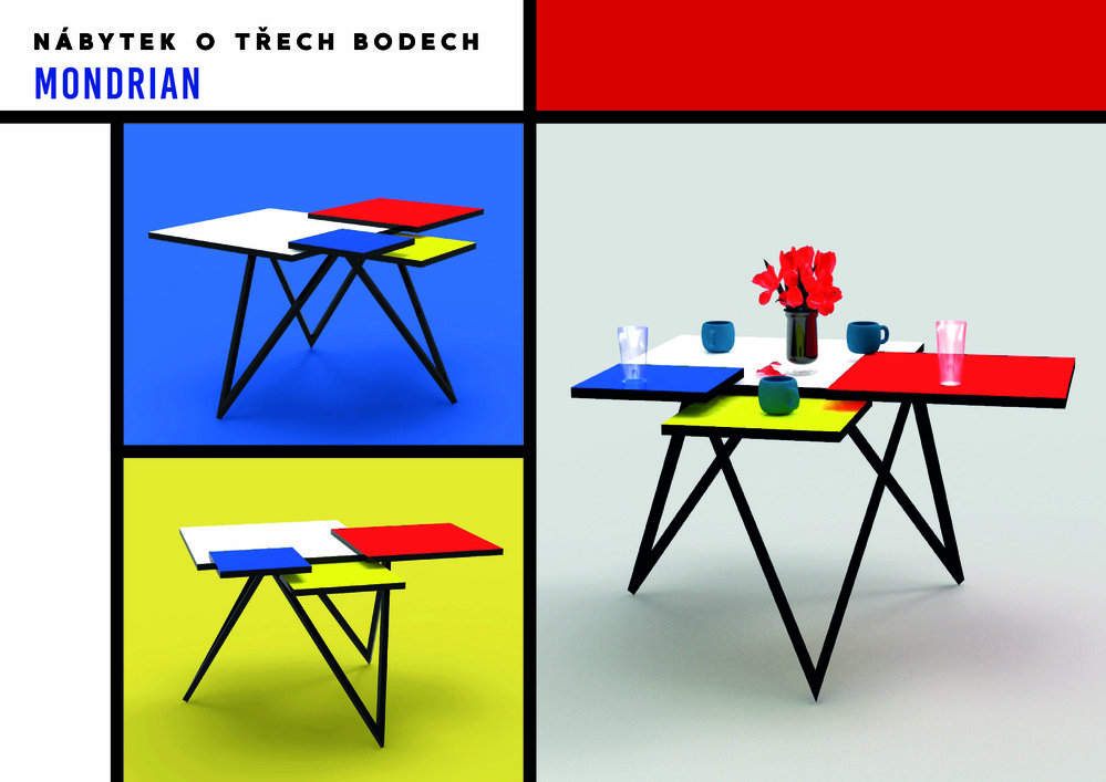 konferenční stolek Mondrian