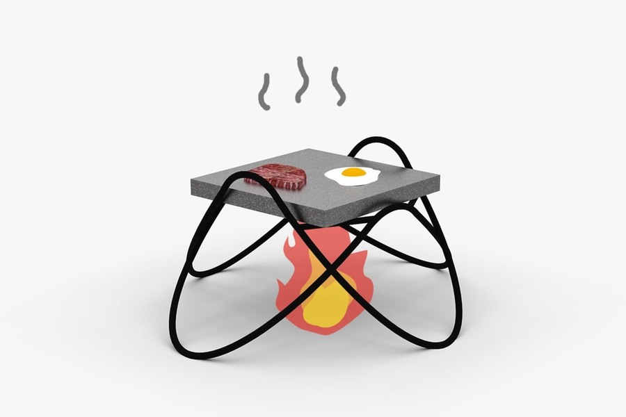 Gril so žulovým kameňom