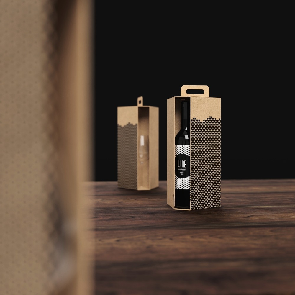 Obal na víno a sklenice