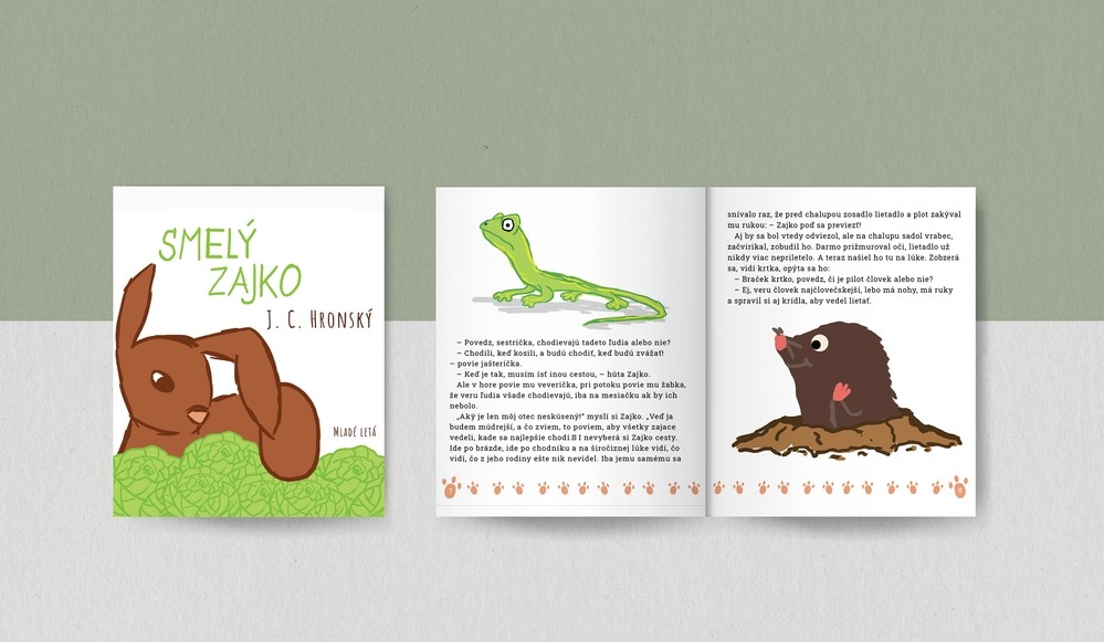 Redizajn detskej knihy Smelý zajko