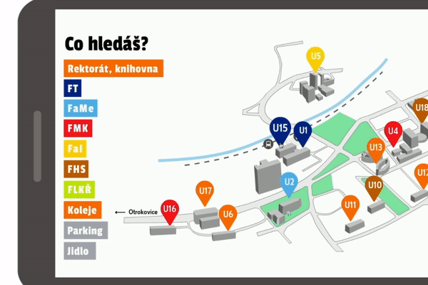Interaktivní mapa UTB