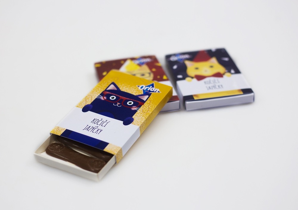 Redesign obalů na Kočičí jazýčky - dětská verze