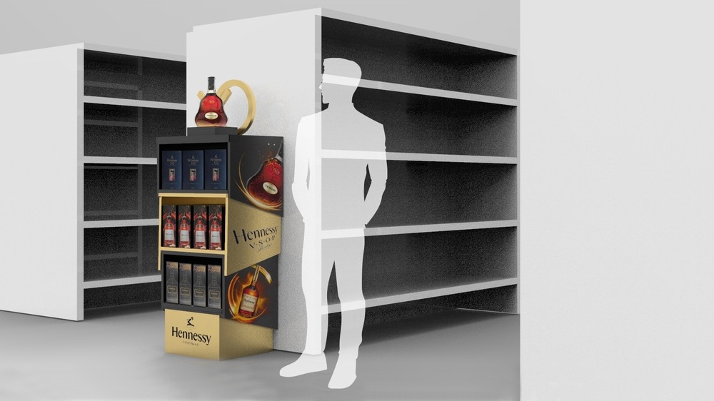 Reklamní stojan pro Hennessy