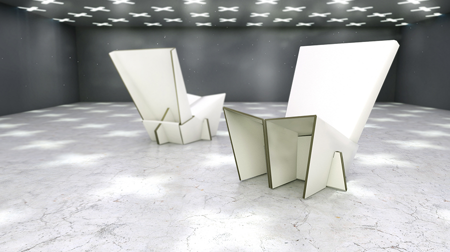 Odpočinkové kreslo z lepenky