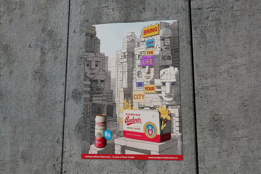 Reklamní plakát pro značku piva