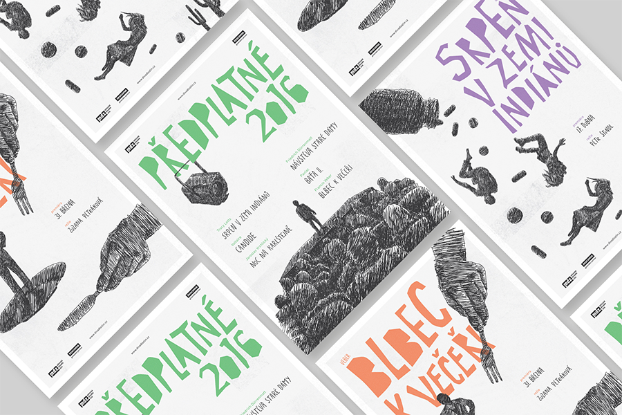 Návrh propagačních plakátů pro Městské divadlo Zlín