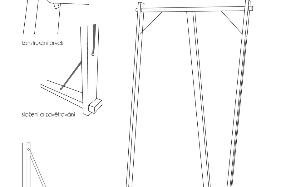 Logo a stojan na šaty