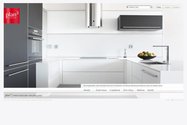 Návrh webové prezentace kuchyňsklého studia Plan 3