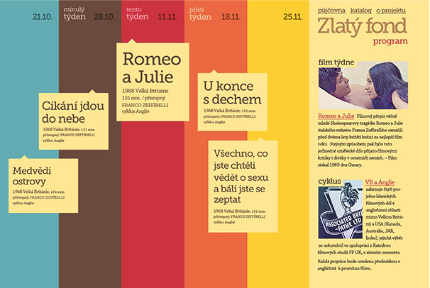 Design webu a brožury Zlatého fondu