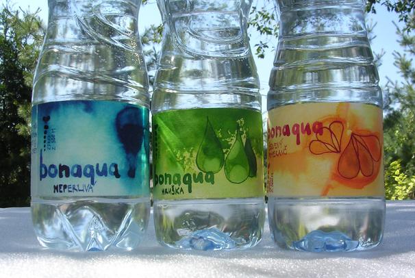 Návrh na grafiku etiket vod Bonaqua