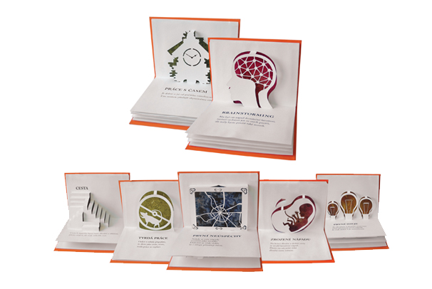 Pop-up kniha pro ateliér 3D design