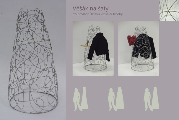 Věšák na šaty do prostor ÚVT