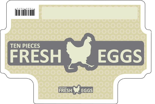 Etikety na balení vajec Huhtamaki