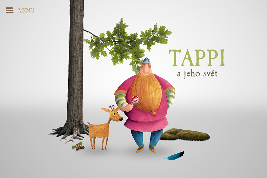 Webová stránka pro dětskou knihu TAPPI