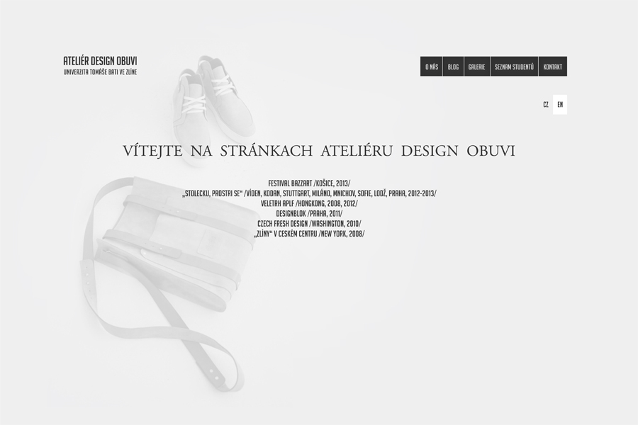 web Ateliéru design obuvi