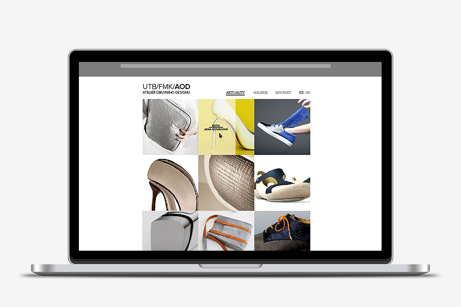 Webová stránka pre atelier obuvného designu FMK
