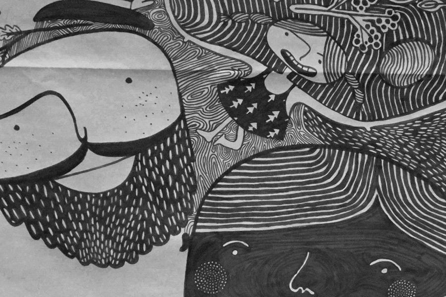 Volný úkol - ilustrace fixou na velký formát