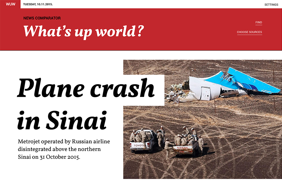 What's up world? – news comparator