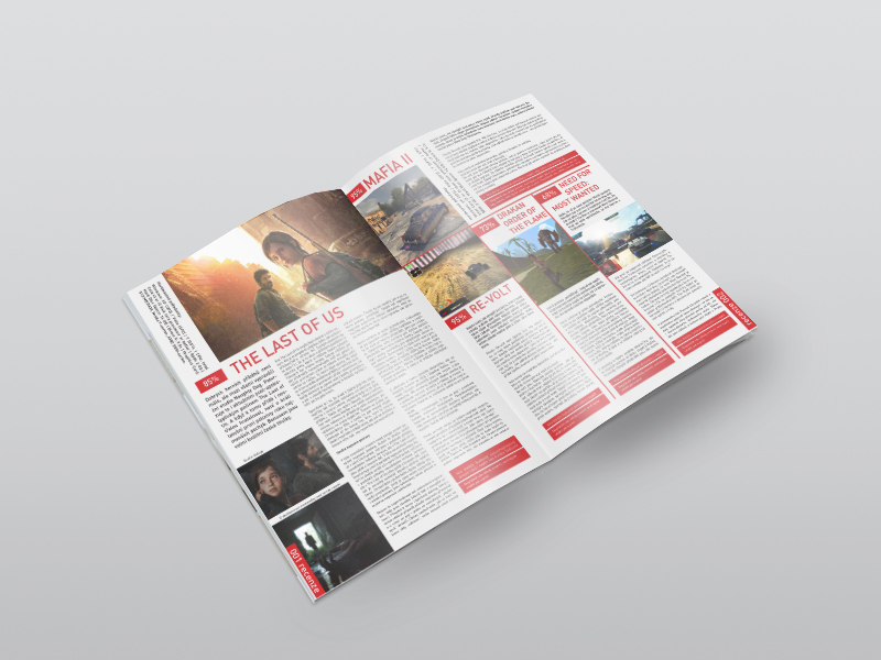 Sazba herního časopisu Level