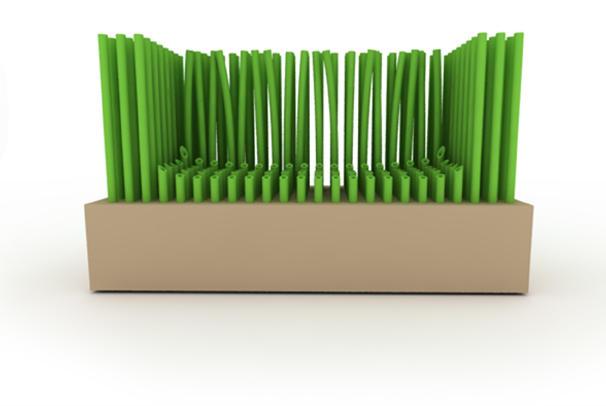 nízkonákladová lavička Grassy Green