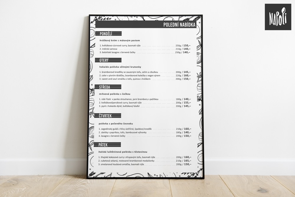 Jídelní týdenní menu 