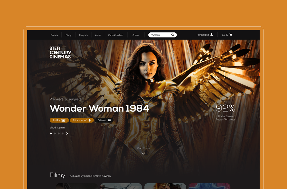 Návrh webovej aplikácie pre Ster Century Cinemas