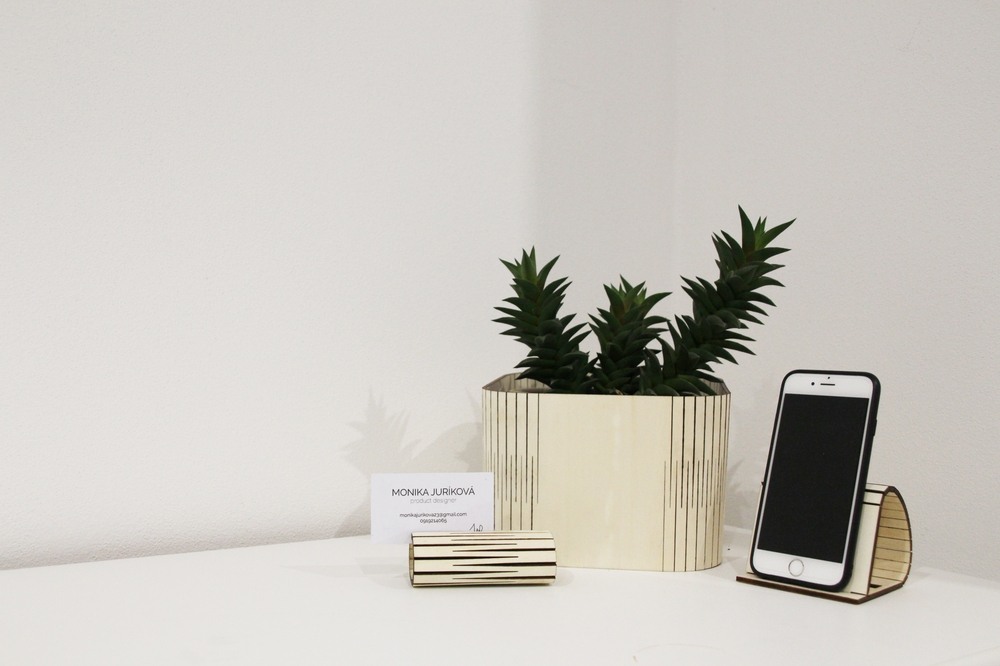 Plywood desk set