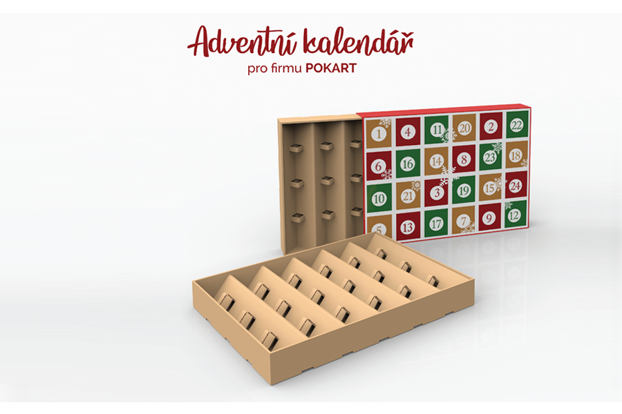 Adventní kalendář pro firmu Pokart