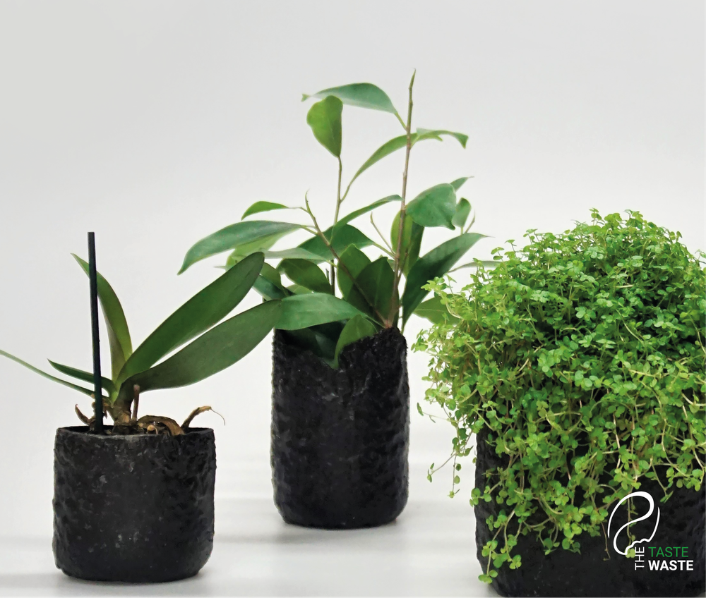 Květináče a vázy z kávové sedliny