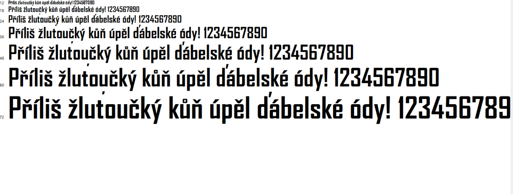 Úprava fontu a diakritika