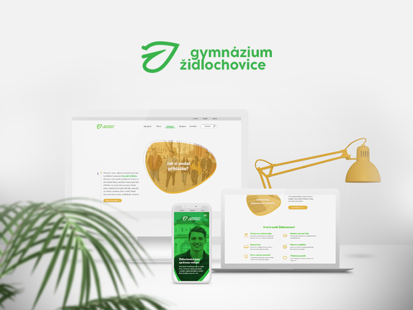 Gymnázium Židlochovice: Vizuálna identita + web