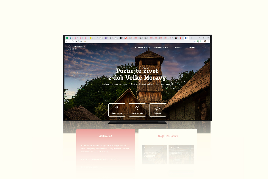 Návrh responzivního webu pro Archeoskanzen a Živou vodu Modrá