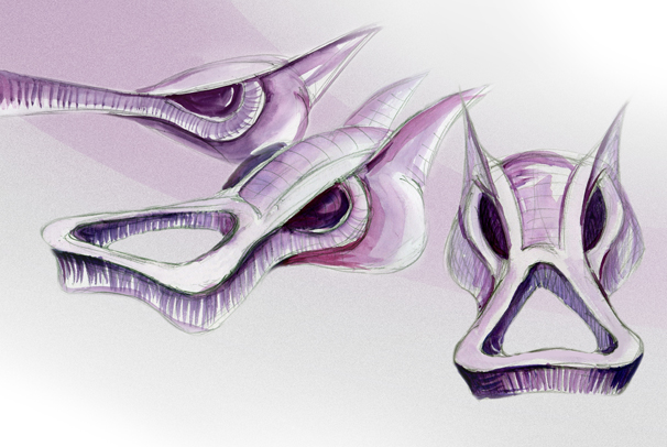 Kresebná stylizace lebky