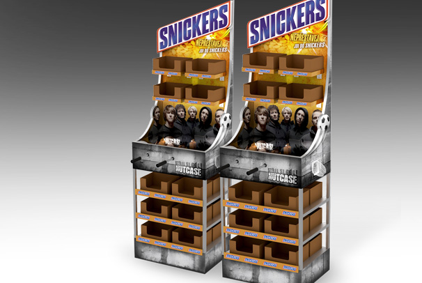 Prodejní display Snickers