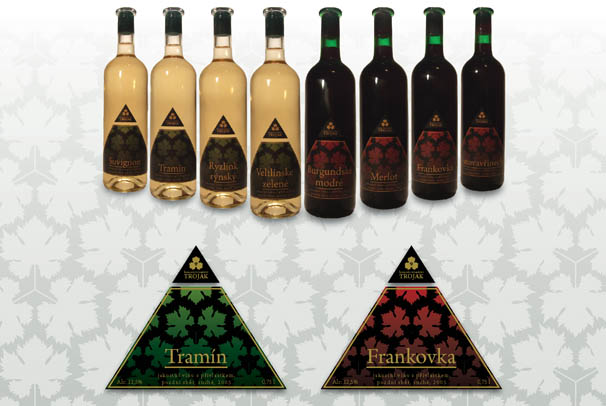 viněty pro vinařství Trojak