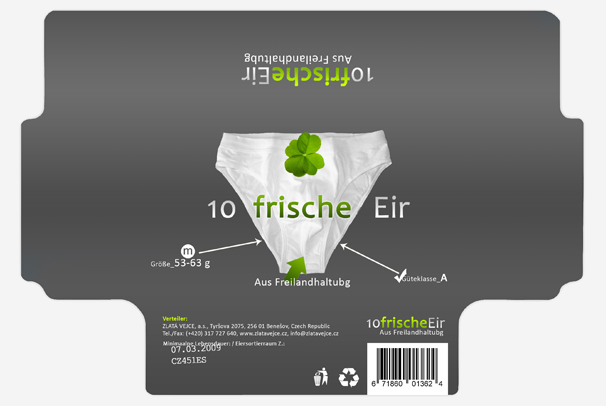 Návrh tiskového obalu na vajíčka