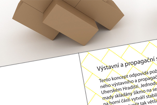 Výstavní a propagační stůl ústavu vizuální tvorby